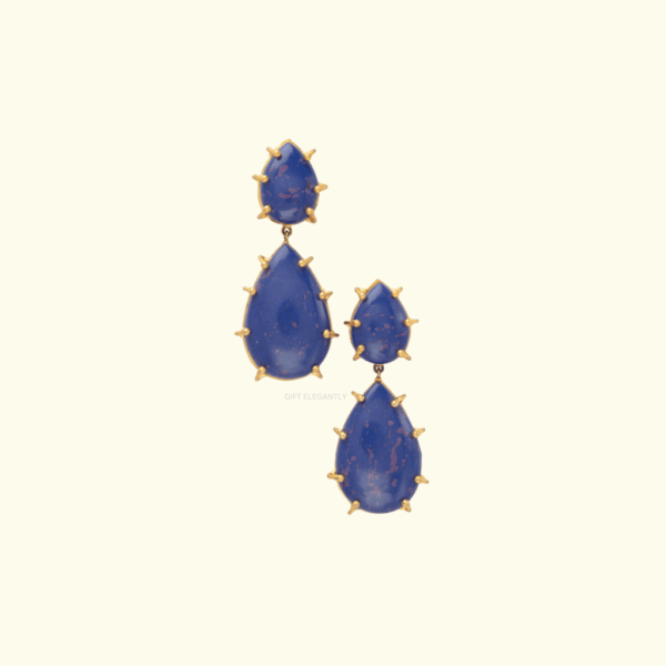 Blue stone earrings KER 123