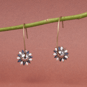 Midnight Pearl Hook Earrings by Gift Elegantly.