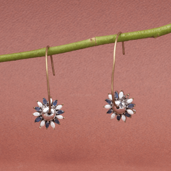 Midnight Pearl Hook Earrings by Gift Elegantly.