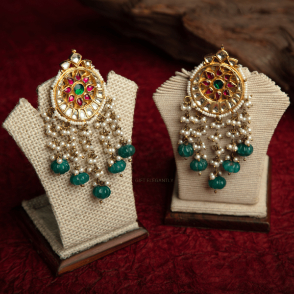 Polki earring with pearls KER 154