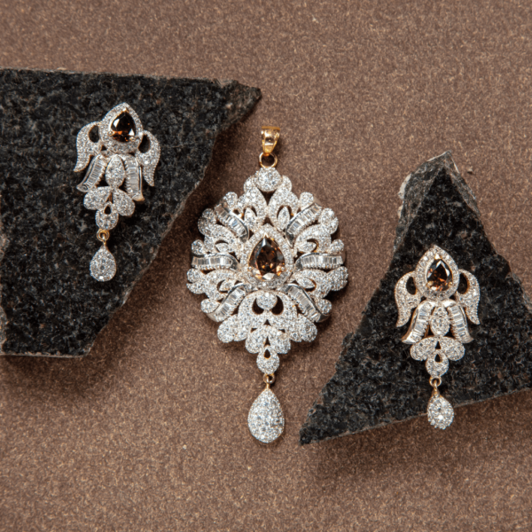 Diamond pendant set with stone KPS 119