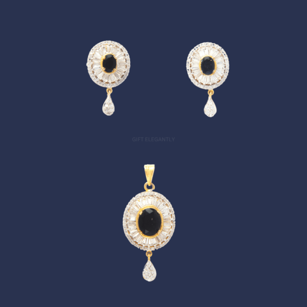 Diamond pendant set with stone KPS 124