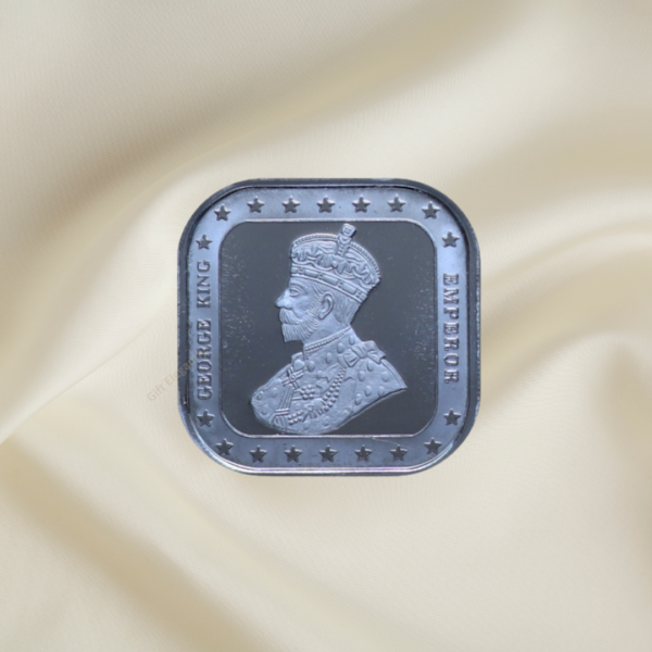 King square silver coin by Gift Elegantly