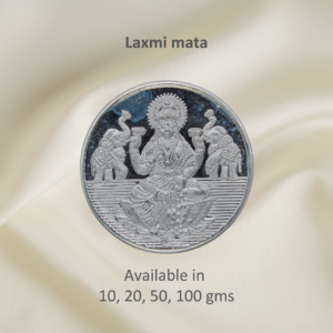 Laxmi mata round silver coin by Gift Elegantly