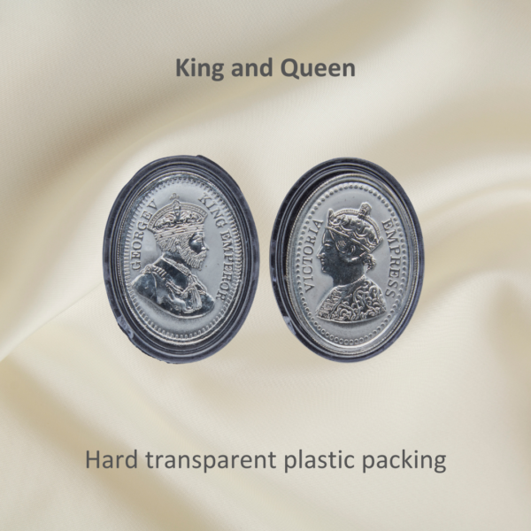 Packing oval silver coin by Gift Elegantly.