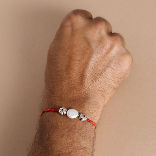 Pearl Silver Rakhi