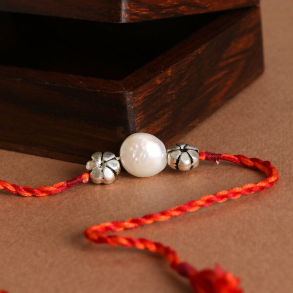 Pearl Silver Rakhi