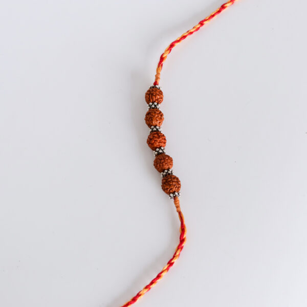 Rudraksh with Silver Rakhi