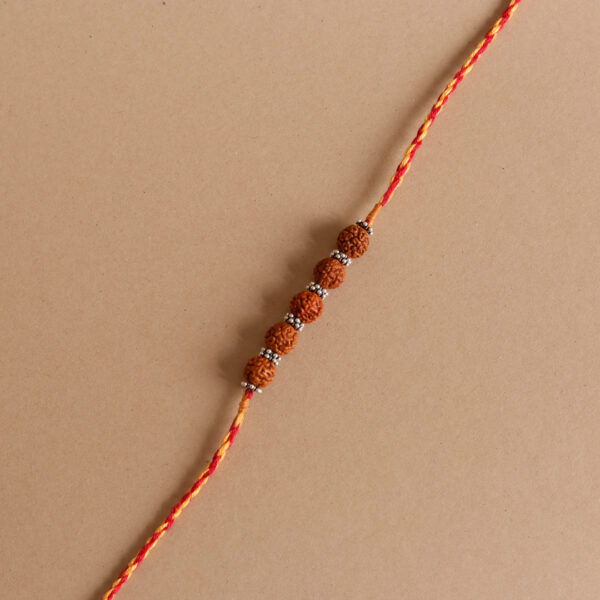 Rudraksh with Silver Rakhi