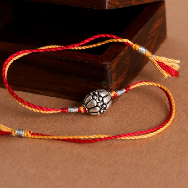 Silver Bead Rakhi