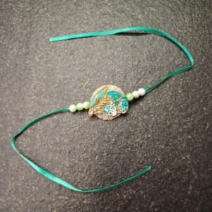 Mint Bloom Resham Rakhi | Brother Rakhi | Embellished with Sequins | Handmade | Raksha Bandhan | Chakalia | Gift Elegantly
