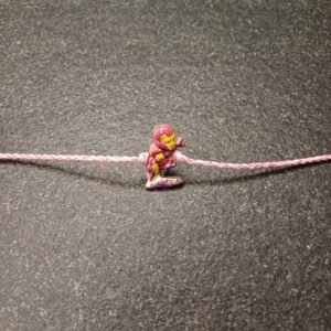 Iron Man enamel superhero rakhi on multicolour resham thread for kids
