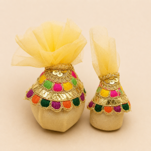 Colourful Decorative Kalash Style Rakhi Nariyal Set