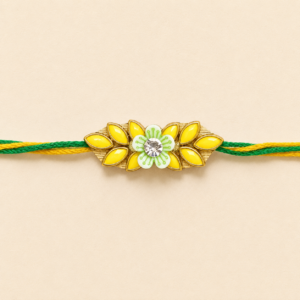 Joyful Sunshine Floral Bhai Rakhi