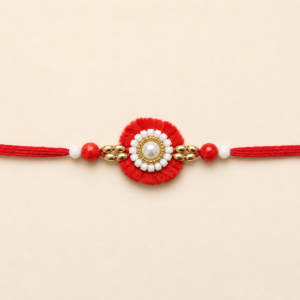 Forever Bond Red Pearl Bhai Rakhi
