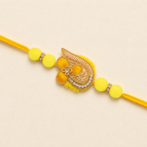 Golden Sunshine Paisley Bhai Rakhi