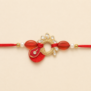 Royal Red Halo Bhai Rakhi
