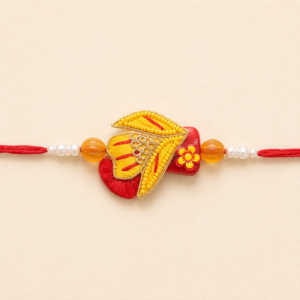 Faithful Warmth Red Leaf Bhai Rakhi