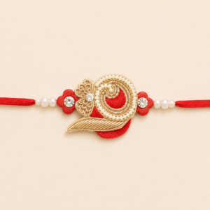 Eternal Care Red Paisley Bhai Rakhi