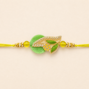 Gentle Blessing Green Leaf Bhai Rakhi