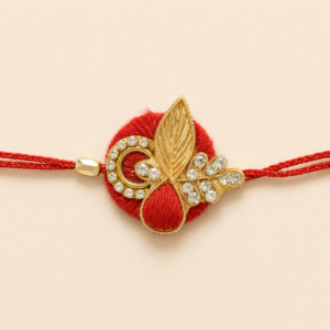 Royal Promise Red Leaf Bhai Rakhi