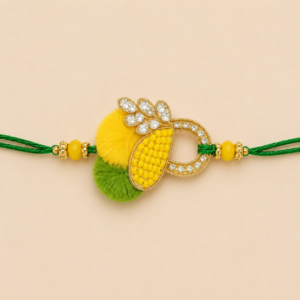 Sunshine Love Yellow Peacock Bhai Rakhi