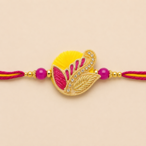 Festive Promise Pink Paisley Bhai Rakhi