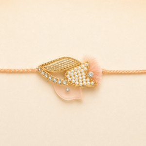 Soft Affection Pearl Leaf Bhai Rakhi