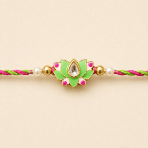 Peaceful Blessing Lotus Bhai Rakhi