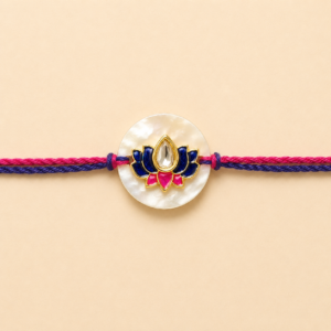 Tender Blessing Pink Kundan Bhai Rakhi