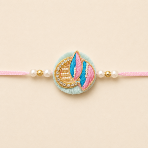 Graceful Pastel Feather Bhai Rakhi