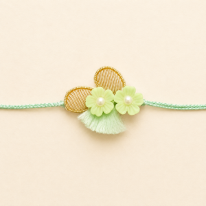 Elegant Threadwork Pearl Bhai Rakhi