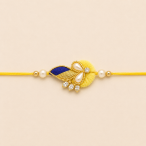 Bright Blessing Blue Yellow Bhai Rakhi