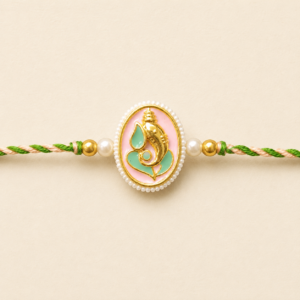 Royal Ganesha Pearl Bhai Rakhi