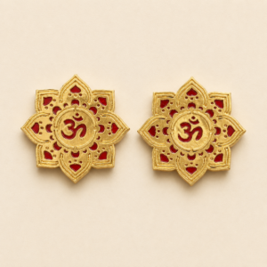 Gold Om Floral Door Soon Pair