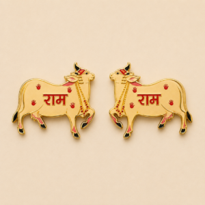Golden Ram Cow Door Soon Pair