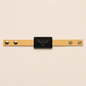 Golden Black Emblem Strap Kids Rakhi