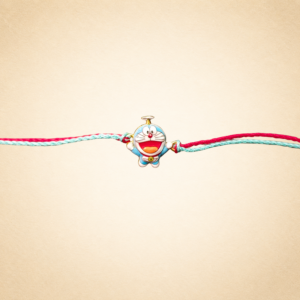 Blue Cat Cartoon Kids Rakhi