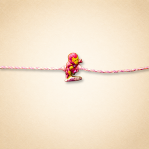 Pink Superhero Charm Kids Rakhi