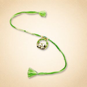 Round Panda Bamboo Kids Rakhi