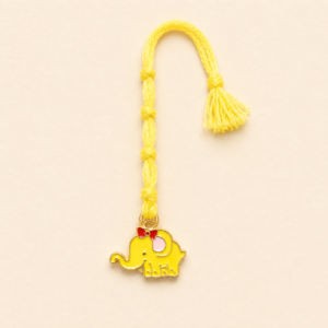 Yellow Elephant Tassel Kids Rakhi