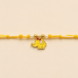 Sunny Yellow Elephant Kids Rakhi
