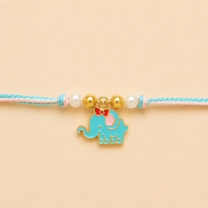 Cute Blue Elephant Kids Rakhi