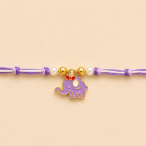 Lovely Purple Elephant Kids Rakhi