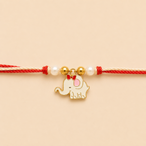 Classic White Elephant Kids Rakhi