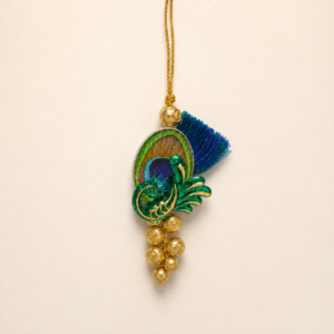 Emerald Peacock Feather Bhabhi Rakhi
