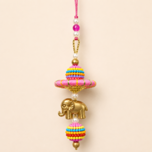 Pink Elephant Umbrella Bhabhi Rakhi