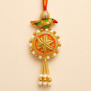 Bird Medallion Pearl Bhabhi Rakhi