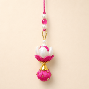 Pink Lotus Pearl Bhabhi Rakhi