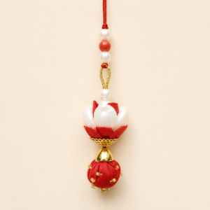 Crimson Lotus Pearl Bhabhi Rakhi